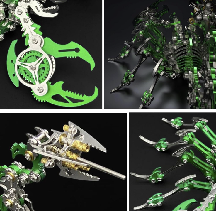 Billede af 3D Scorpio Metal Puzzle Green/Silver