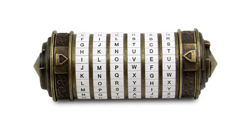 Billede af Da Vinci Cryptex Puzzle Box - Rustik/Hvid